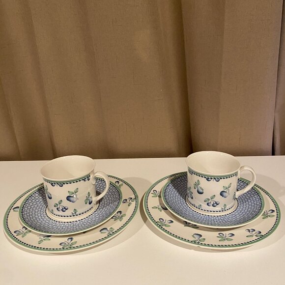 Villeroy & Boch Provence Tableware Set - 6 Pc Plate,โ Saucer, Cup - Floral - Picture 6 of 7